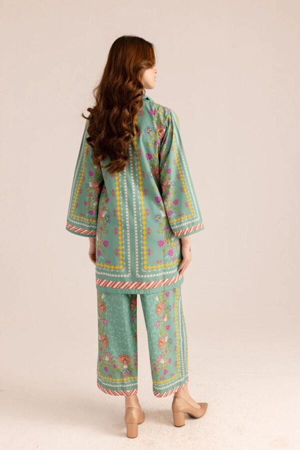 Chip Printed Grip Silk Shirt and Trouser Set - 2 Pcs