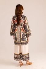 Elegant Printed Grip Silk Shirt and Trouser Set – 2 Pcs 3
