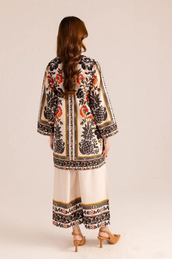 Elegant Printed Grip Silk Shirt and Trouser Set – 2 Pcs 3