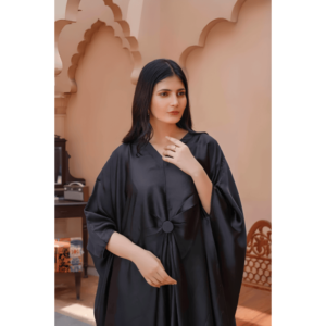 1 Pc titched Katan Silk Plain Kaftan zb-14